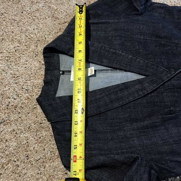 Women’s WHITE HOUSE | BLACK MARKET Dark Blue Denim Jean Jacket Blazer EUC Sz 8 - Picture 7 of 14
